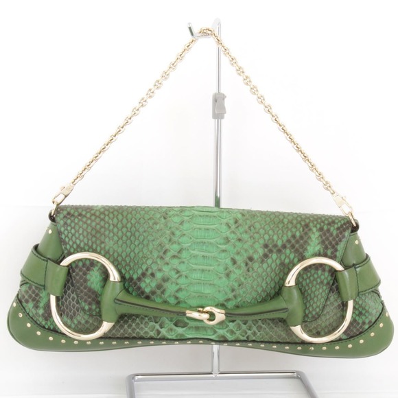Gucci Horsebit Python Green - Picture 1 of 1
